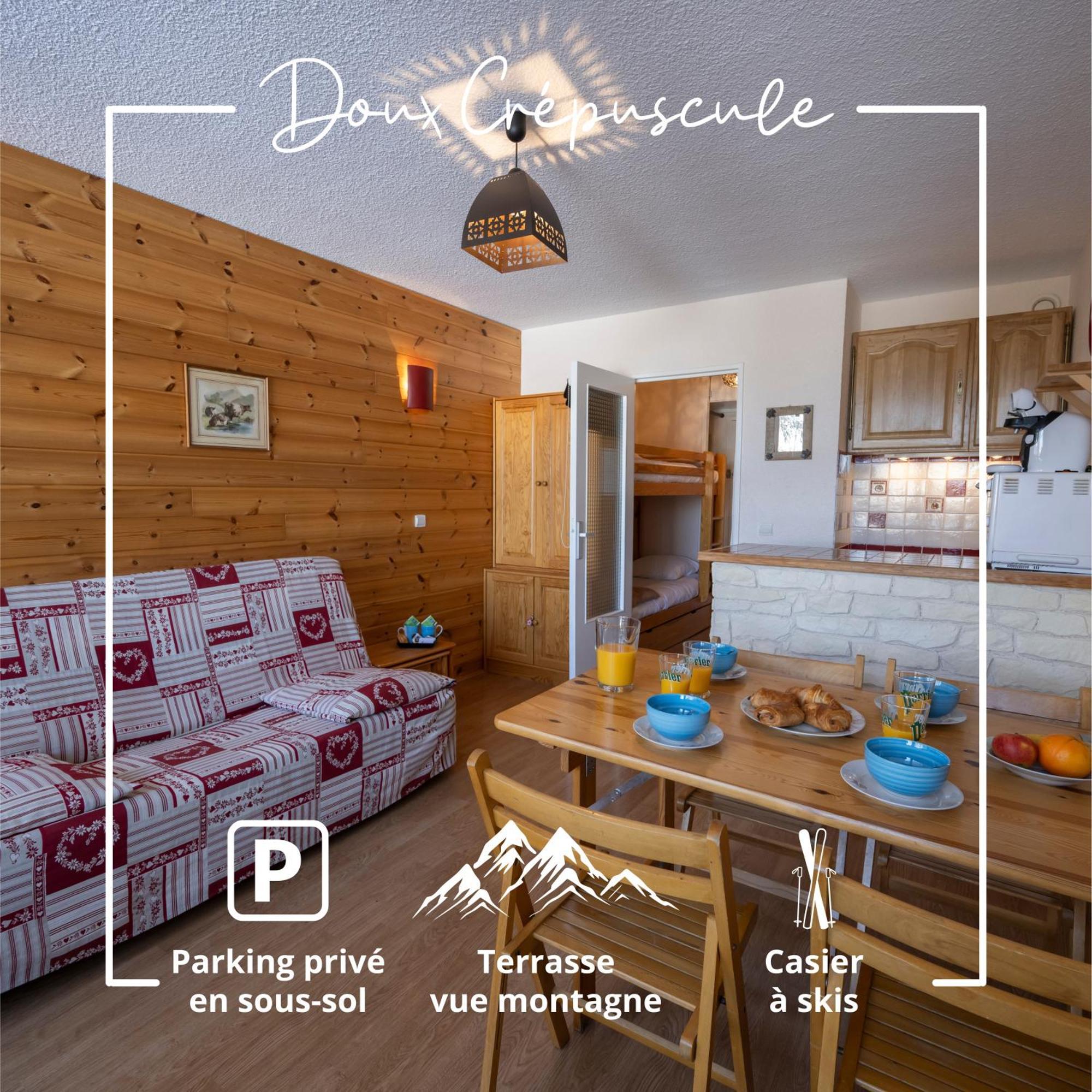 Doux Crepuscule - Au Bord Des Pistes - Parking Διαμέρισμα Enchastrayes Εξωτερικό φωτογραφία